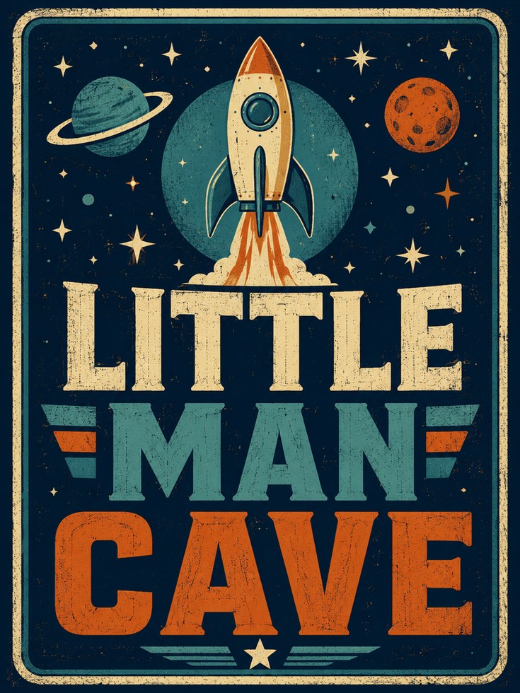 Space Nursery Wall Art – Rocket Ship Print - artwork on paper