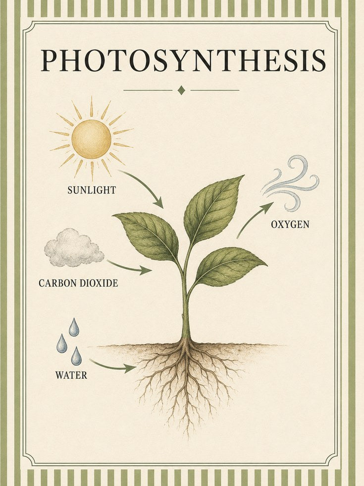 Photosynthesis Poster – Educational Wall Art - artwork on paper