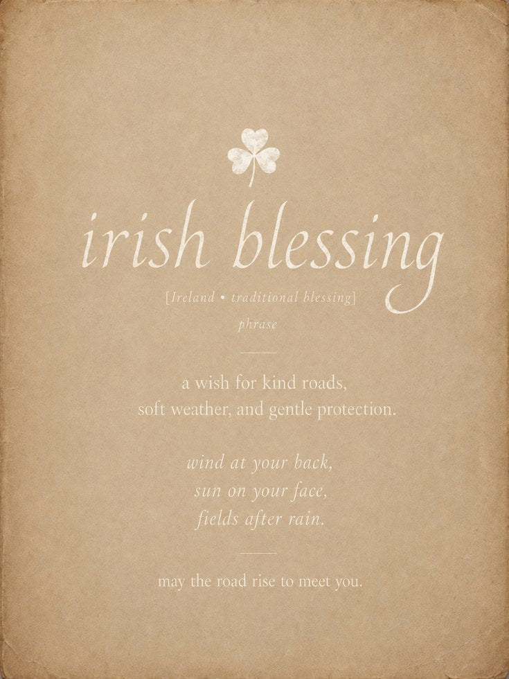 Irish Blessing Wall Art - artwork on paper