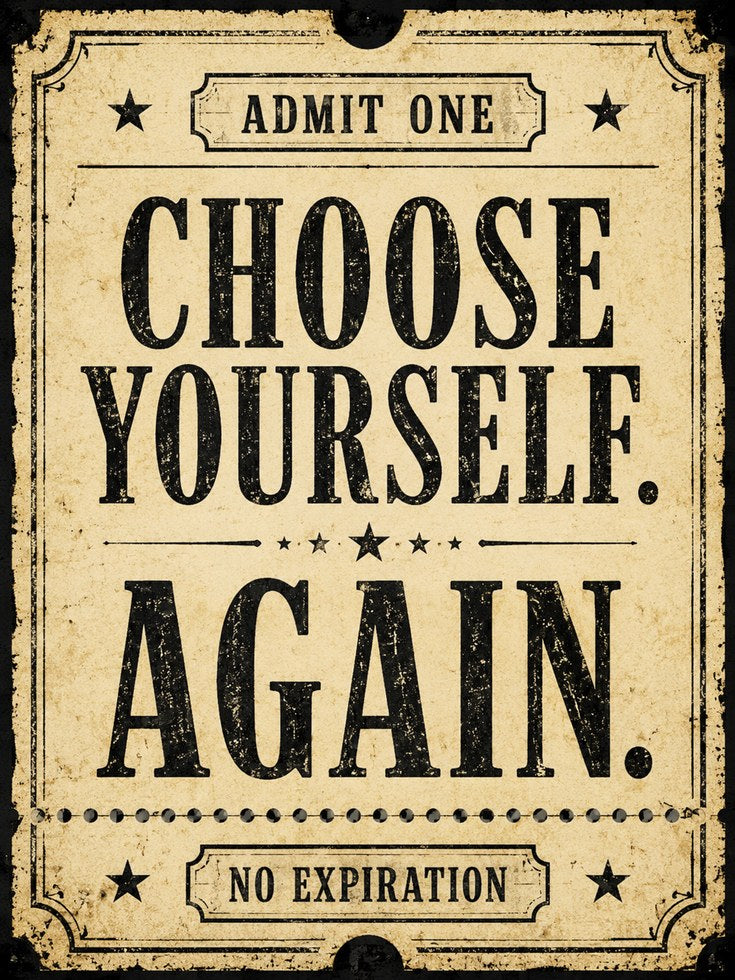 Vintage Motivational Poster - artwork on paper