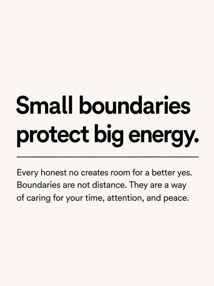 Mental Health Wall Art: Boundaries Quote - artwork on paper