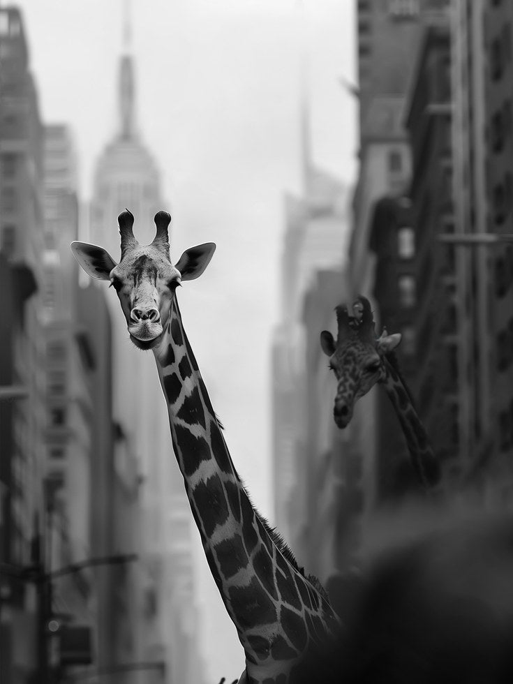 Giraffe Wall Art Poster - artwork on paper