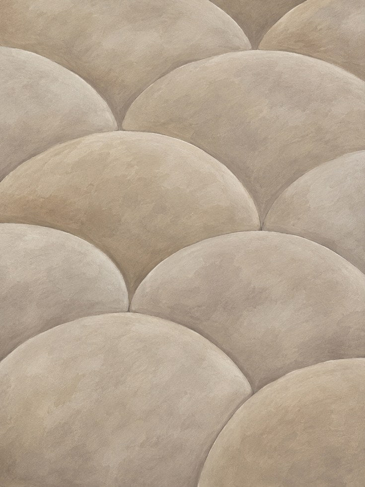 Abstract Scallop Wall Art - artwork on paper