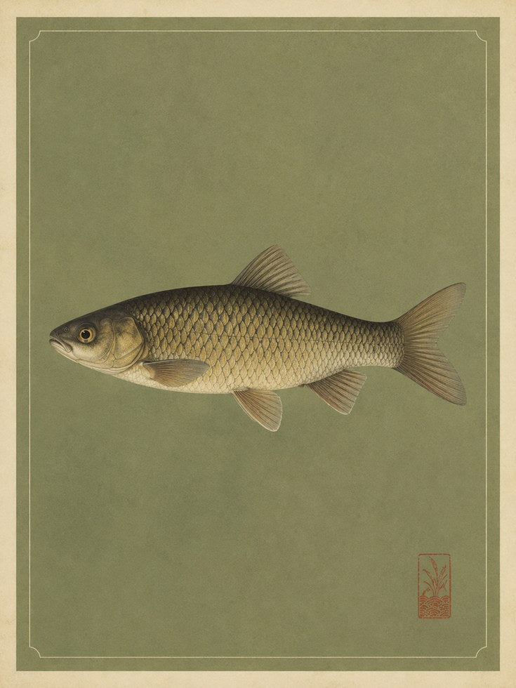 Vintage Fish Wall Art - artwork on paper