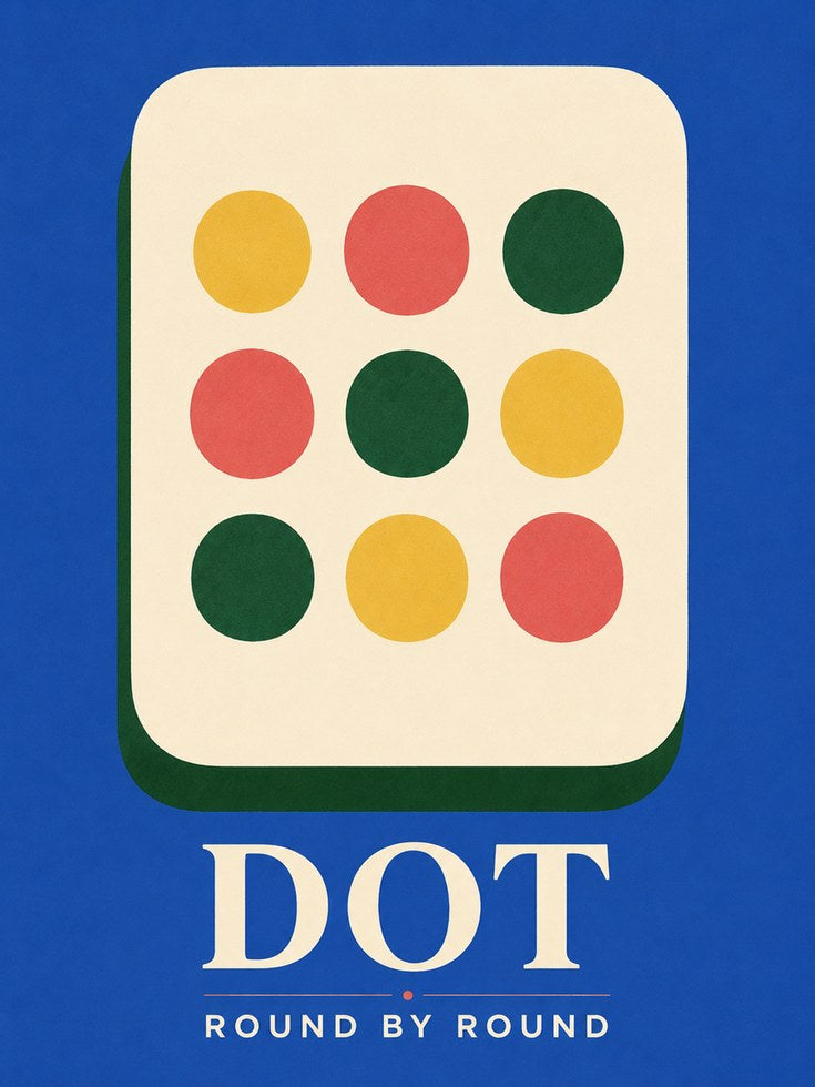 Geometric Wall Art – Colorful Dots Print - artwork on paper