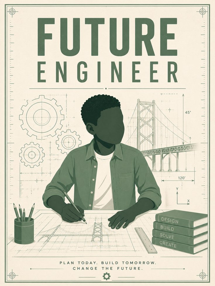 Engineer Wall Art – Future Engineer Print - artwork on paper