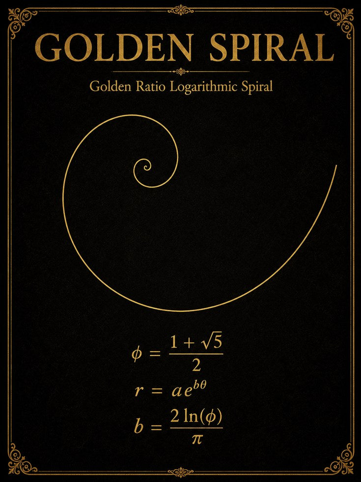 Golden Ratio Poster – Math Wall Art - artwork on paper