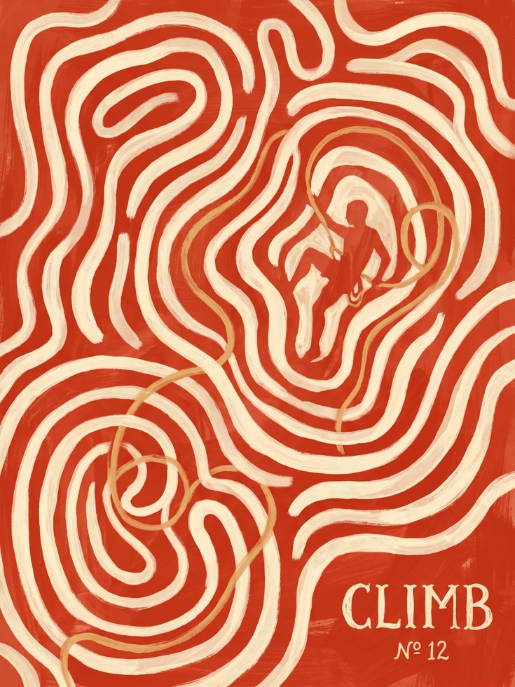 Rock Climbing Print - artwork on paper