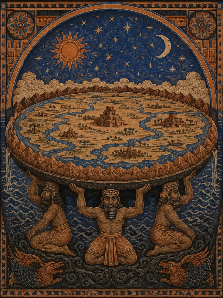 Ancient Cosmology Art Print - artwork on paper