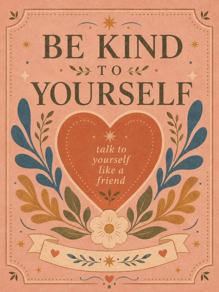 Be Kind To Yourself Print - artwork on paper