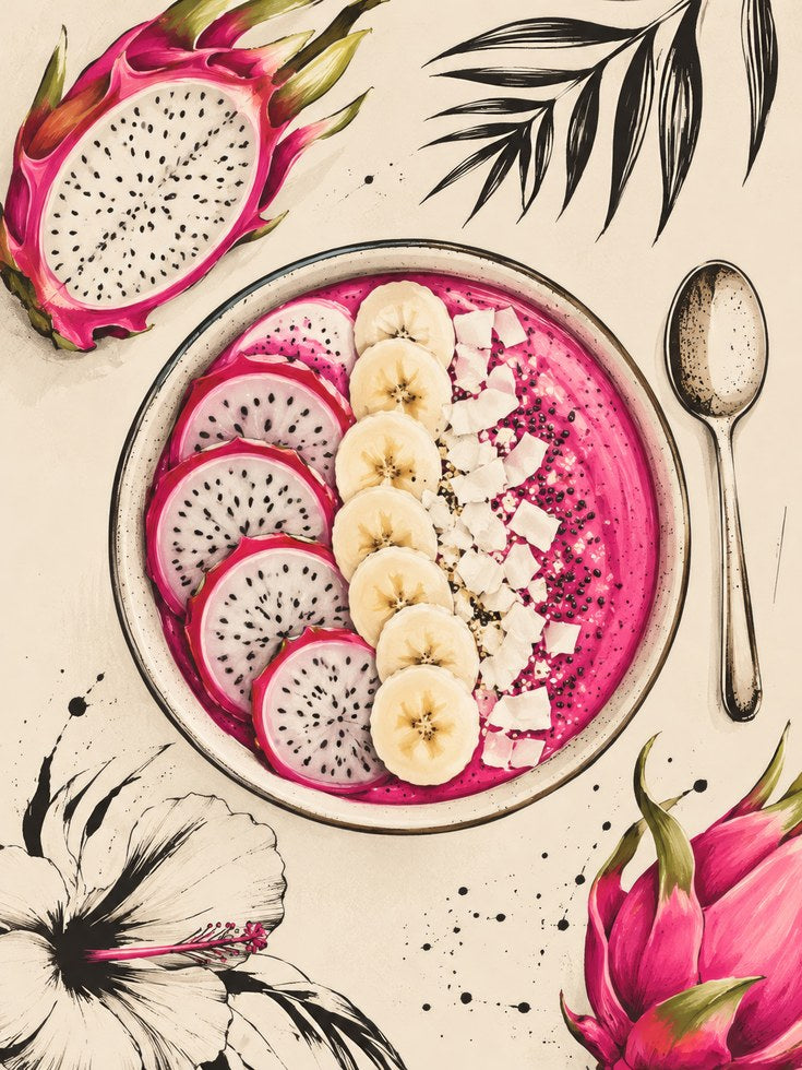 Dragon Fruit Wall Art - artwork on paper