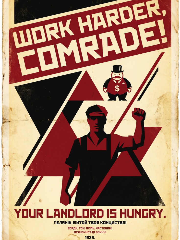 Soviet Propaganda Print - artwork on paper