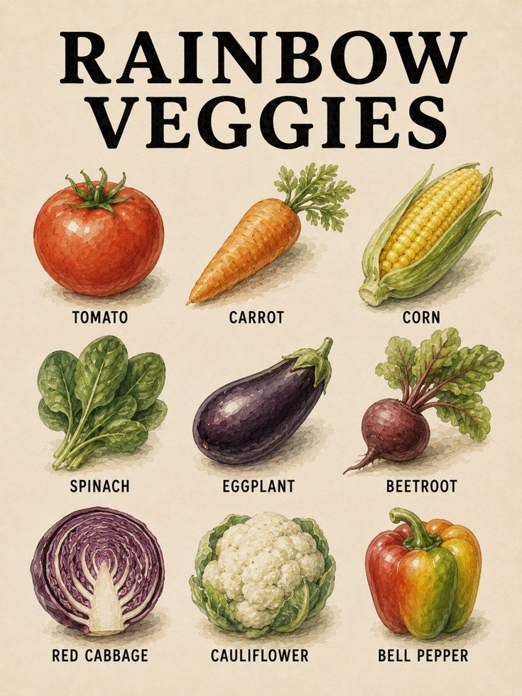 Vegetable Print – Kitchen Wall Art - artwork on paper