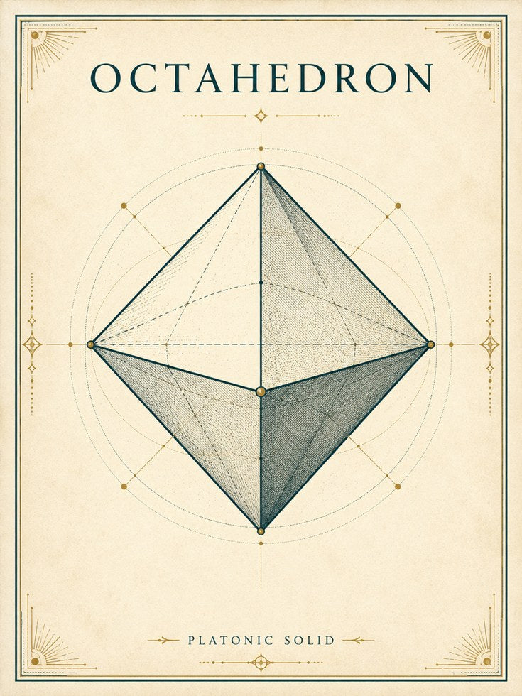 Octahedron Wall Art - artwork on paper
