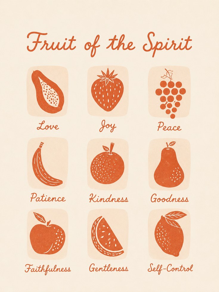 Fruit of the Spirit Wall Art - artwork on paper