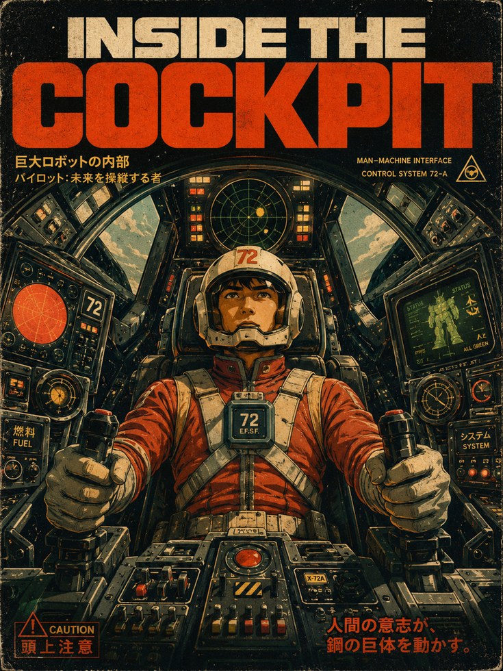 Retro Space Poster – Vintage Astronaut Print - artwork on paper