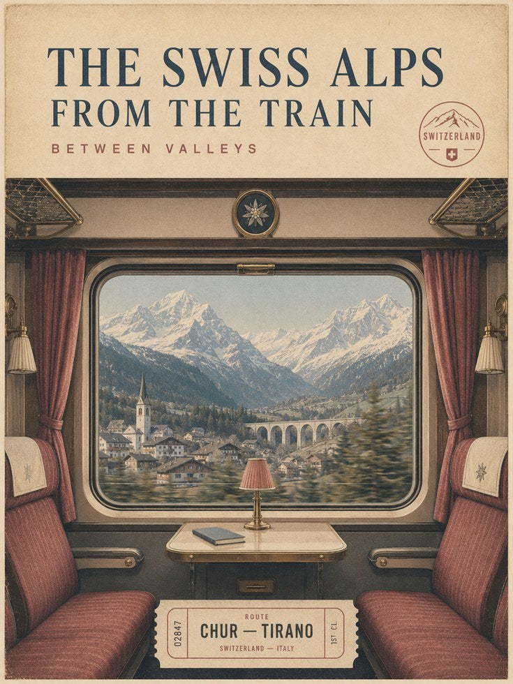 Switzerland Travel Poster - artwork on paper