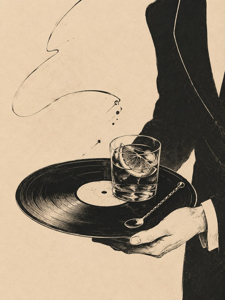 Vinyl Record Wall Art – Music Lover Print - artwork on paper