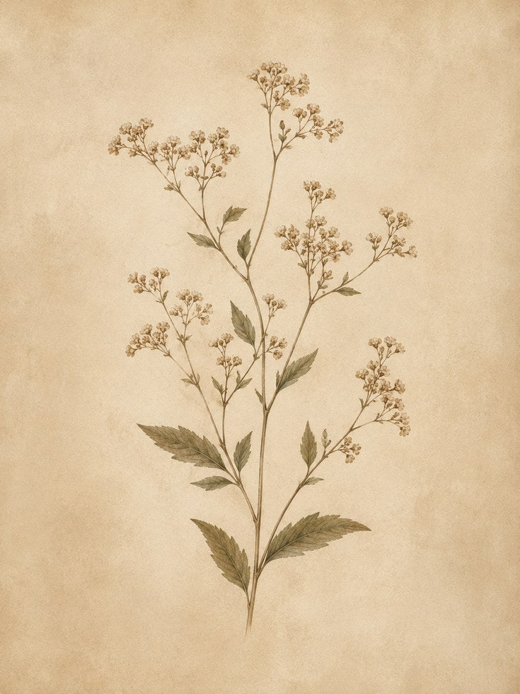 Pressed Botanical Print — Vintage Herbarium Specimen - artwork on paper