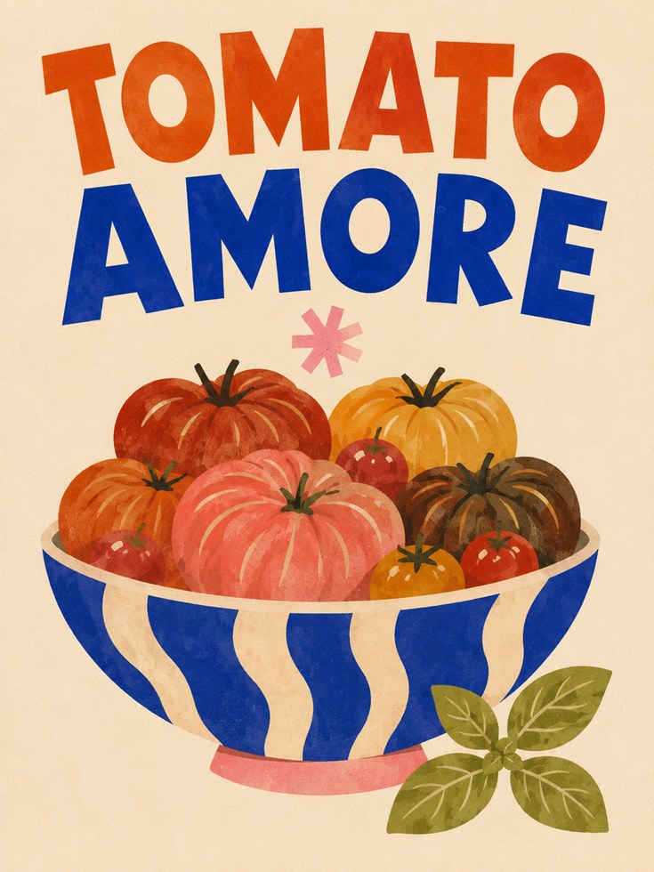 Kitchen Wall Art – Tomato Print - artwork on paper