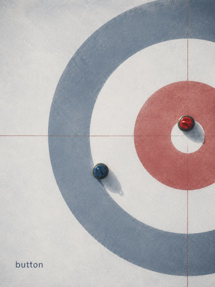 Curling Wall Art – Minimalist Sports Print - artwork on paper
