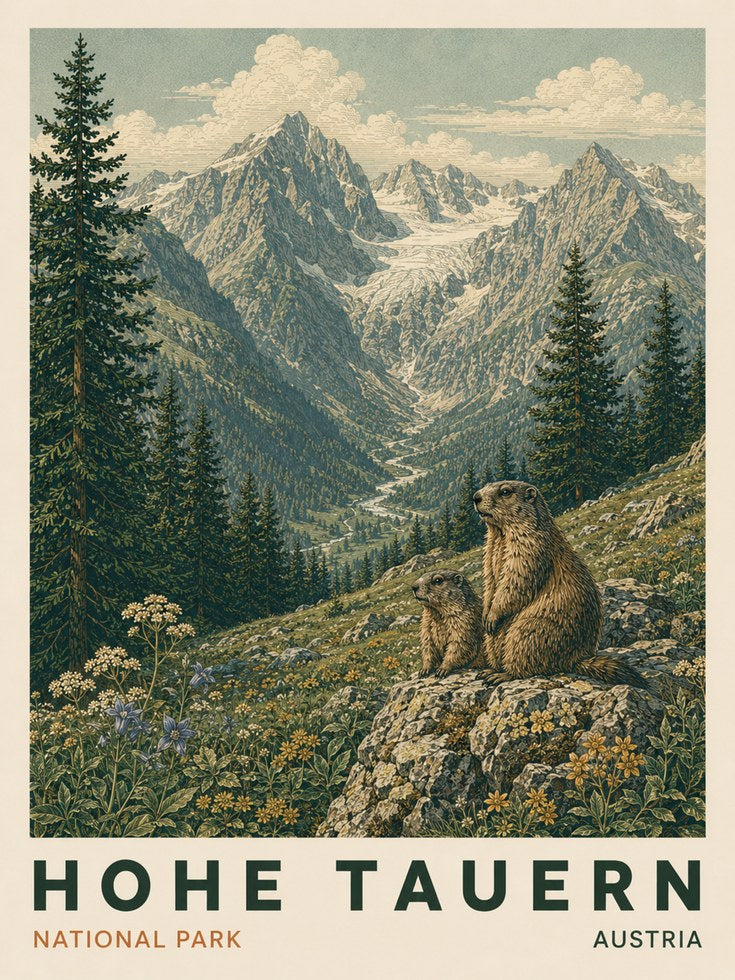 Austria Travel Poster - artwork on paper