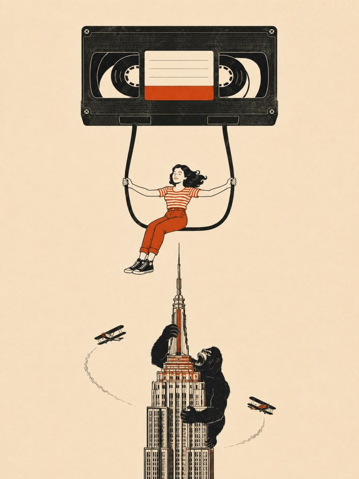 Retro Music Art Print - artwork on paper