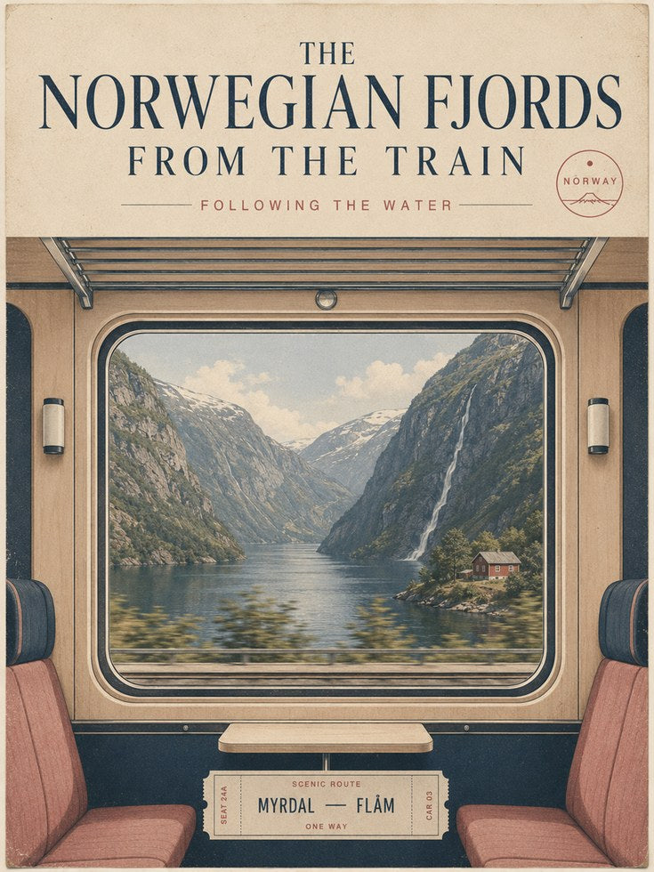 Norwegian Fjords Poster - artwork on paper