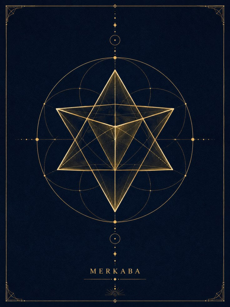 Merkaba Star Wall Art - artwork on paper