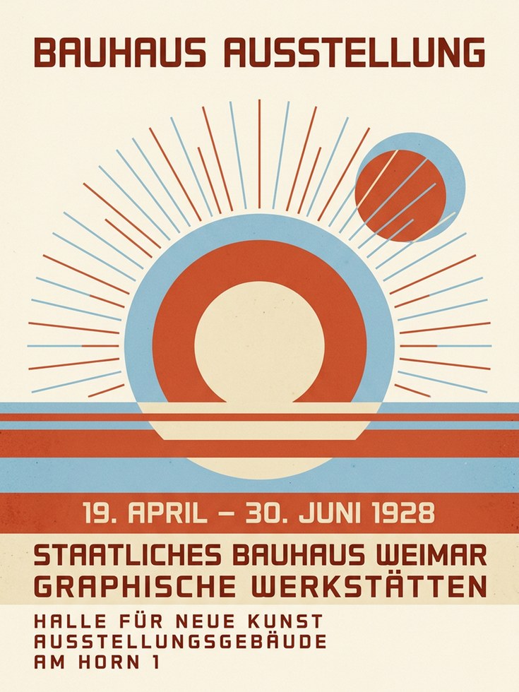 Bauhaus Exhibition Poster Print - artwork on paper