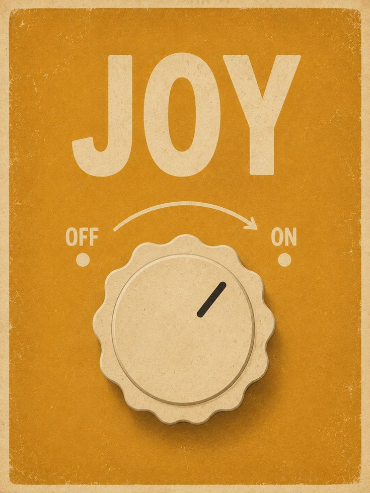 Joy Wall Art – Retro Typography Print - artwork on paper