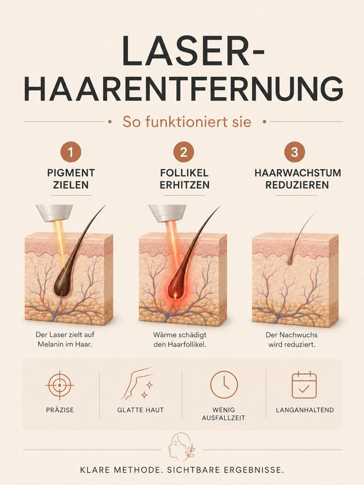 Medical Diagram Poster – Laser Hair Removal Guide - artwork on paper