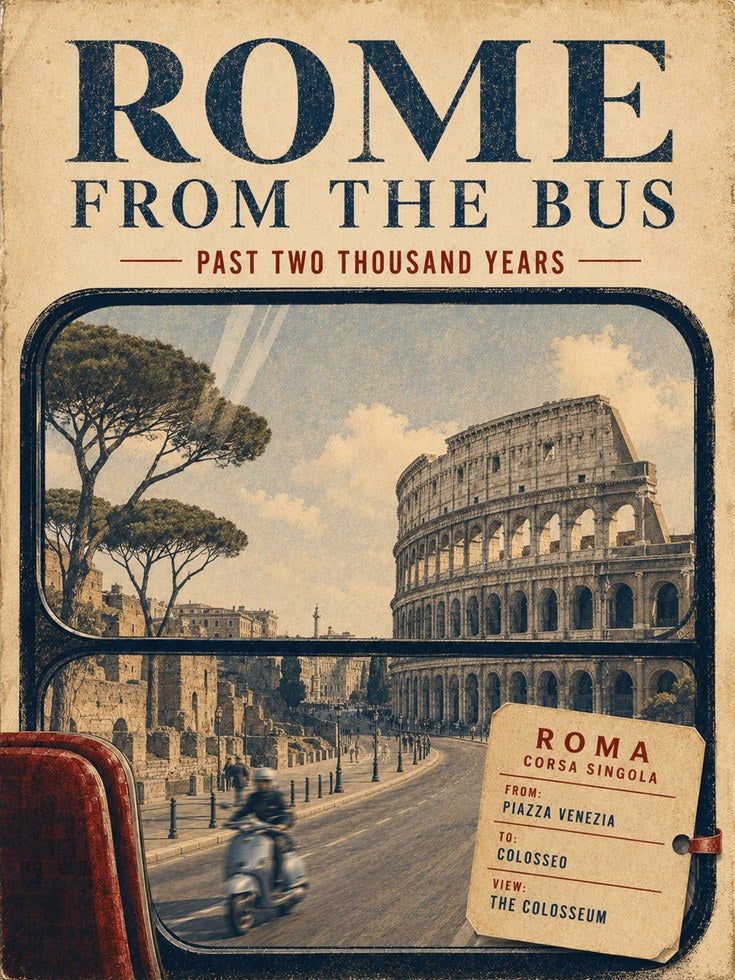 Rome Travel Poster – Vintage Italy Wall Art - artwork on paper