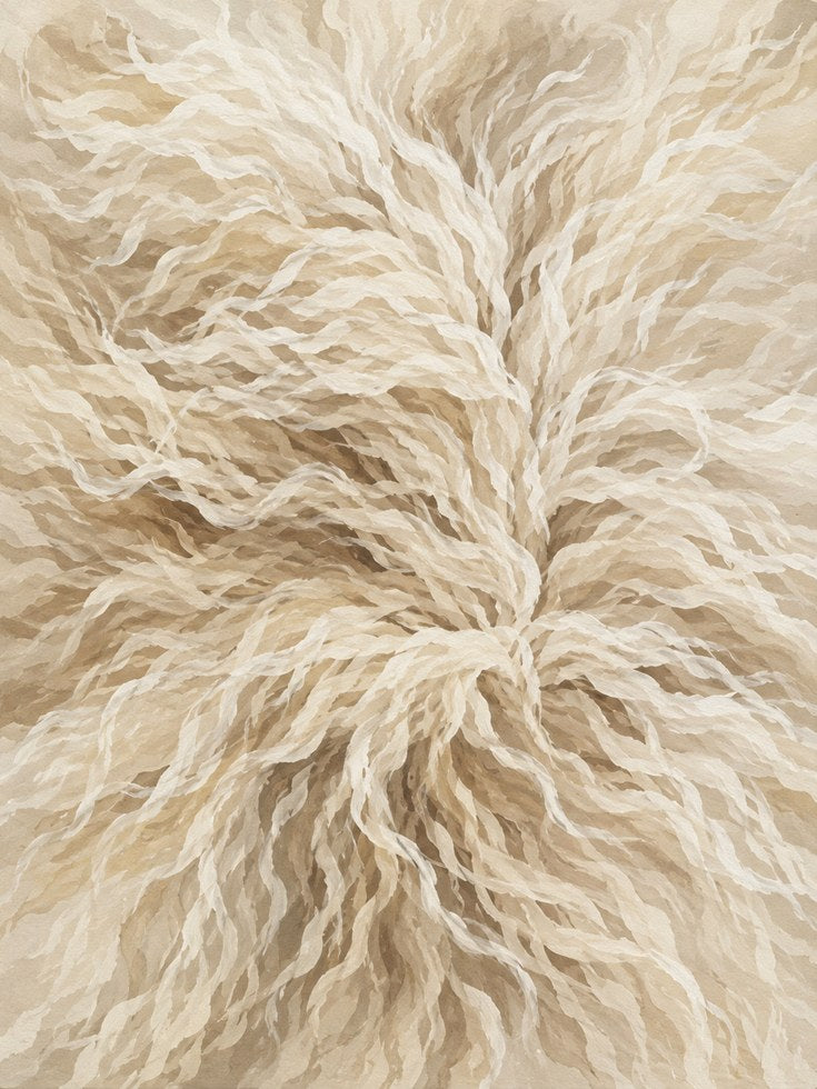 Abstract Feather Wall Art – Neutral Organic Print - artwork on paper