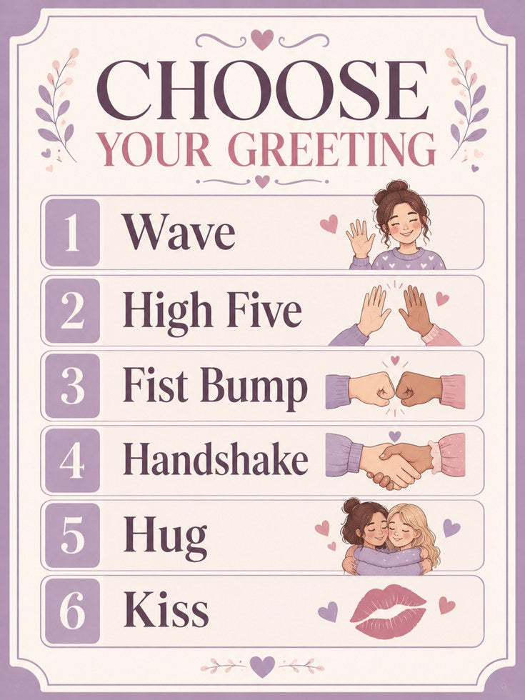 Classroom Greeting Print: Social Skills Art - artwork on paper