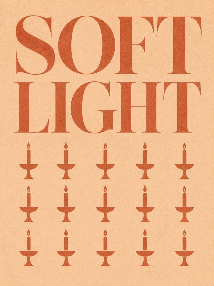 Typography Wall Art: Vintage Candlestick Design - artwork on paper