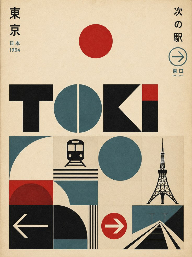 Tokyo Travel Poster – Japan Wall Art - artwork on paper