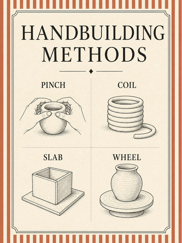 Pottery Wall Art – Handbuilding Methods Print - artwork on paper