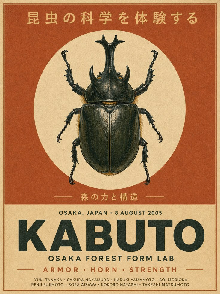 Beetle Wall Art – Japanese Insect Print - artwork on paper