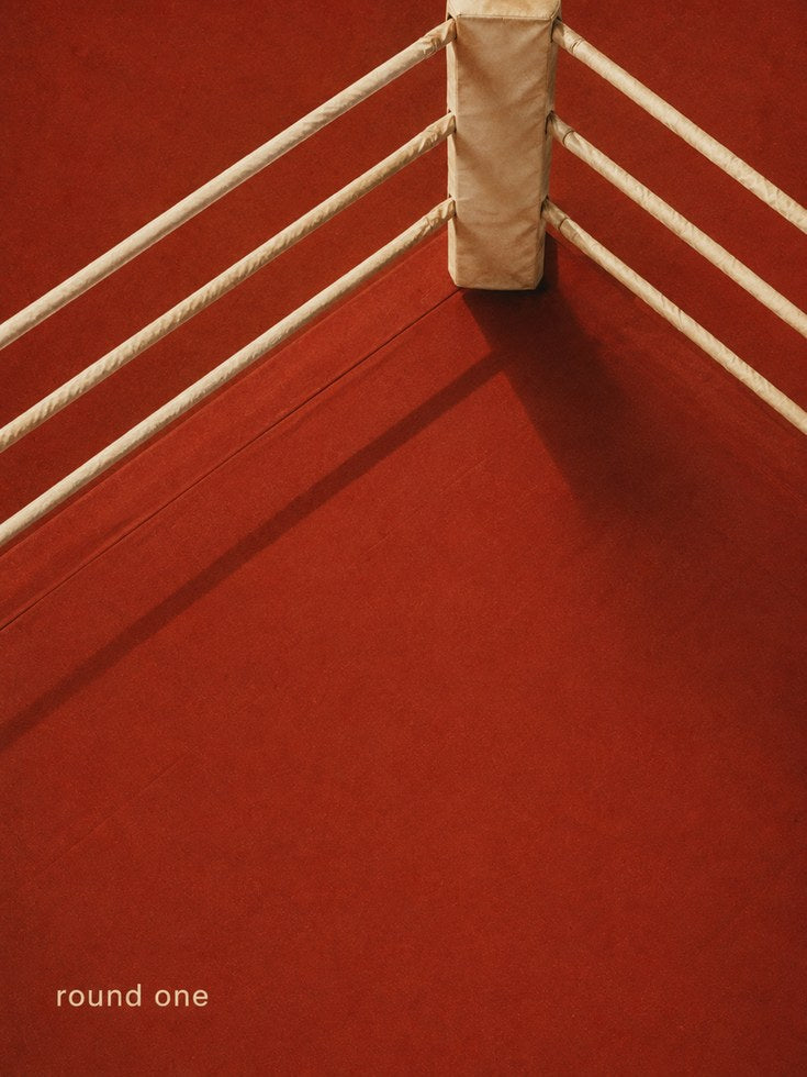 Boxing Ring Wall Art – Minimalist Sports Print - artwork on paper