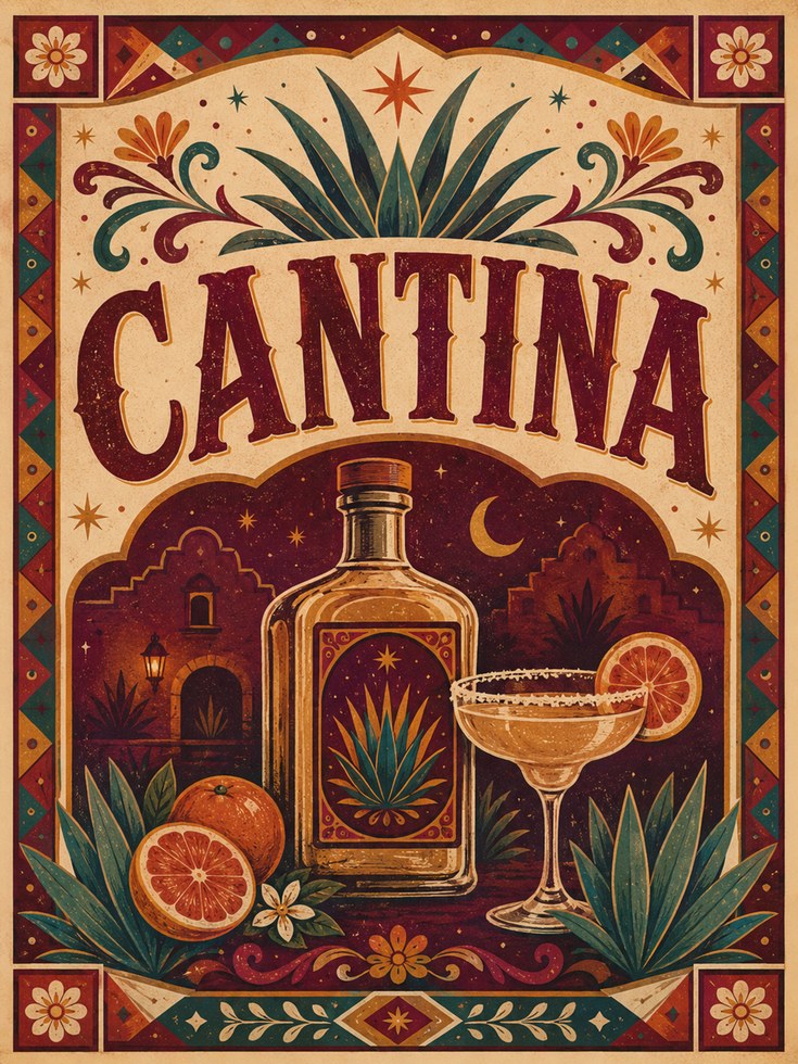 Cantina Wall Art - artwork on paper