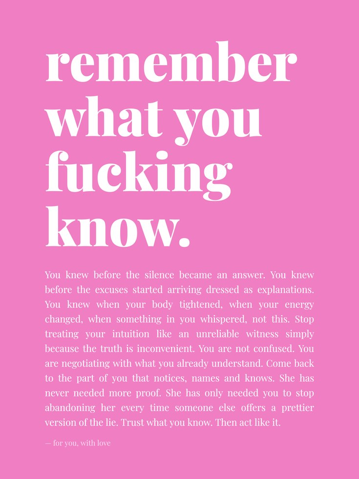 Remember What You Know: Pink Motivational Typography Poster - artwork on paper