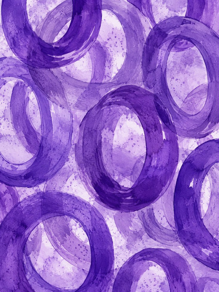 Purple Abstract Circles Print - artwork on paper