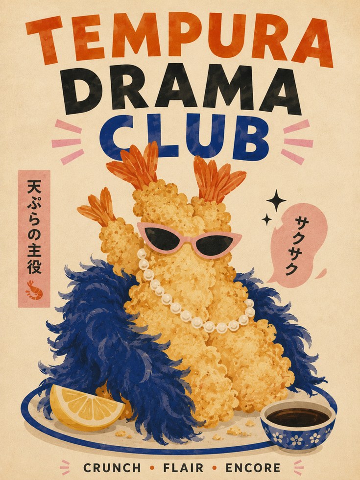 Japanese Food Poster – Retro Kitchen Wall Art - artwork on paper