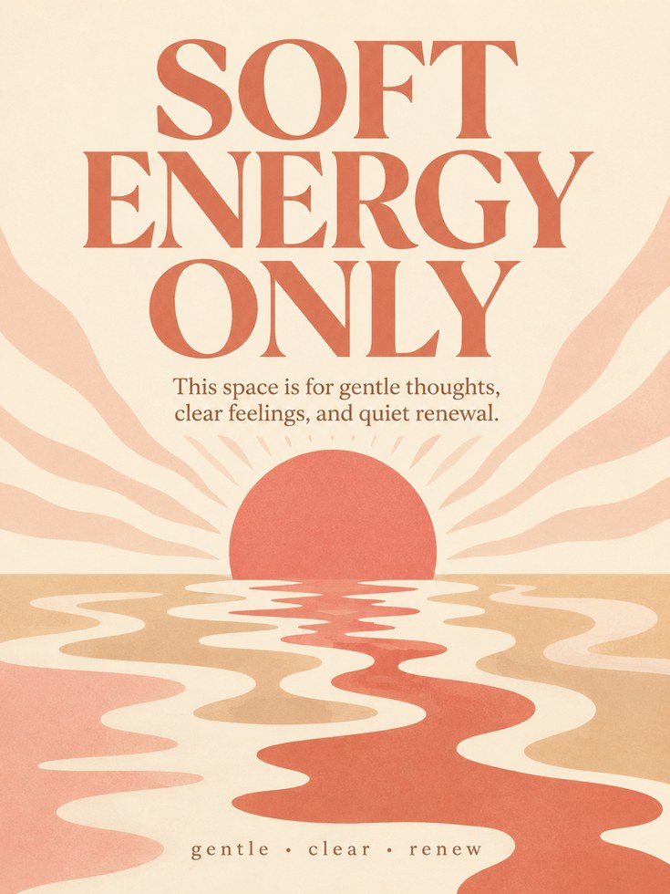 Mindfulness Wall Art – Soft Energy Print - artwork on paper