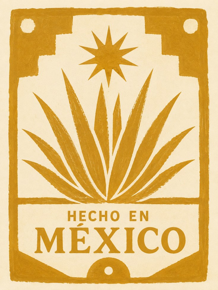 Mexico Travel Poster – Retro Wall Art - artwork on paper