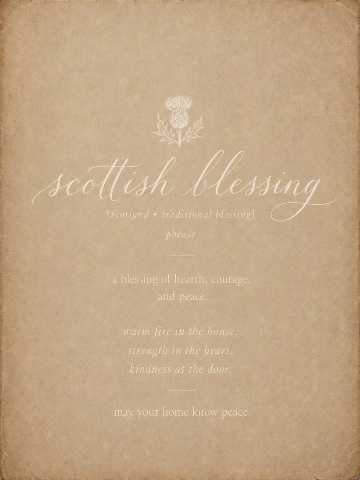 Scottish Blessing Wall Art - artwork on paper