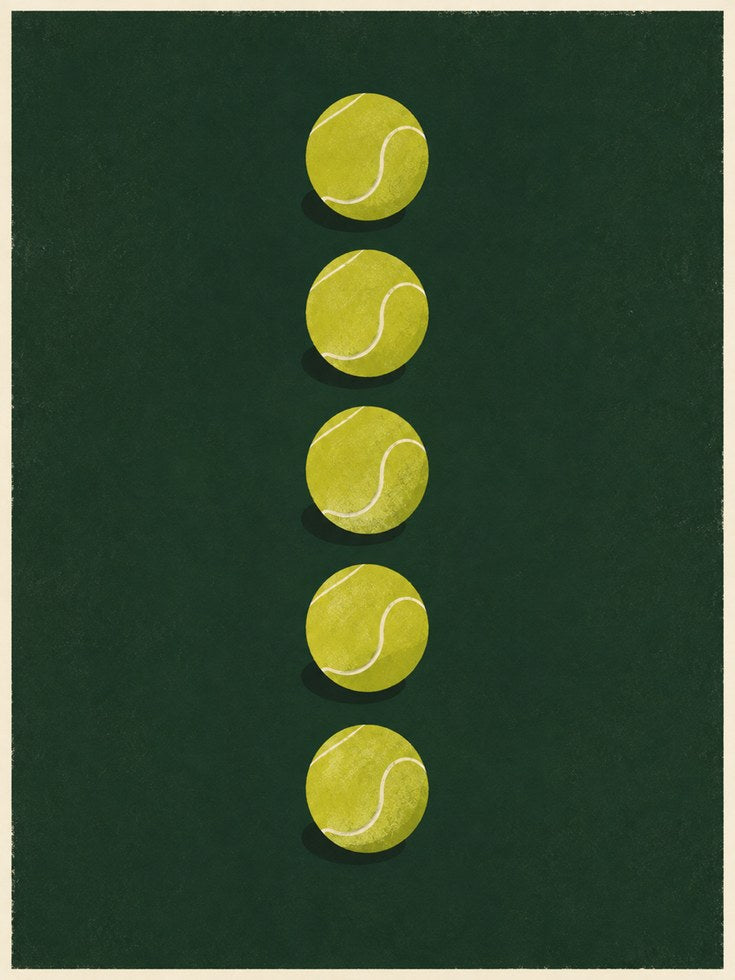 Tennis Ball Wall Art – Sports Decor Print - artwork on paper