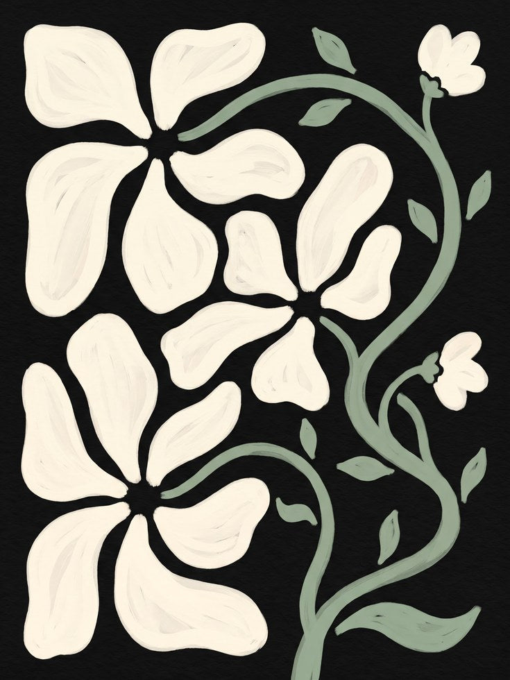 Matisse Style Floral Poster - artwork on paper