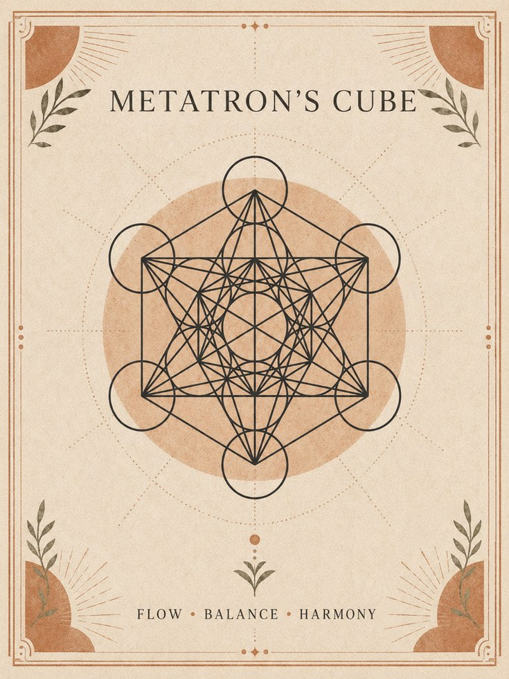 Metatron's Cube Sacred Geometry Print - artwork on paper